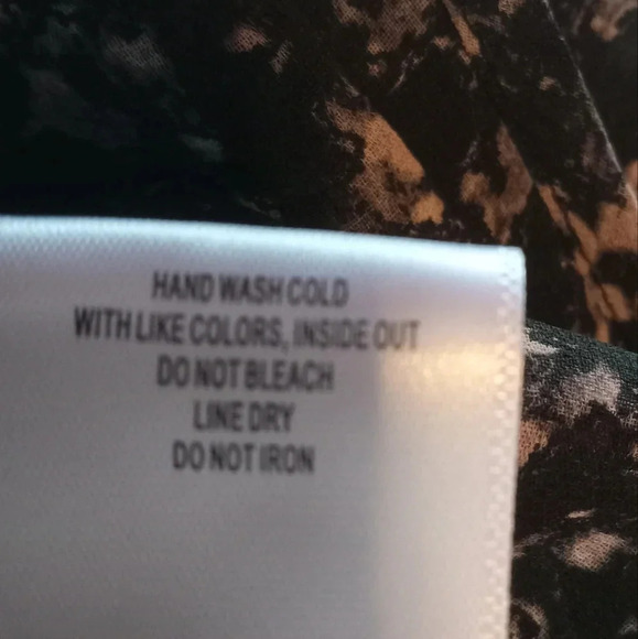 Just Taylor Womens Dress Medium Black Chiffon Long Sheer Sleeve Peasant Tie Neck - Picture 7 of 7